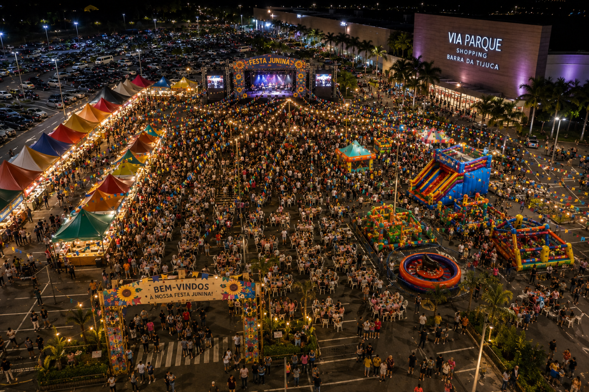 Meiô Arraiá da Cidade: festa junina gratuita no Shopping Via Parque - Revista - Barra da Tijuca