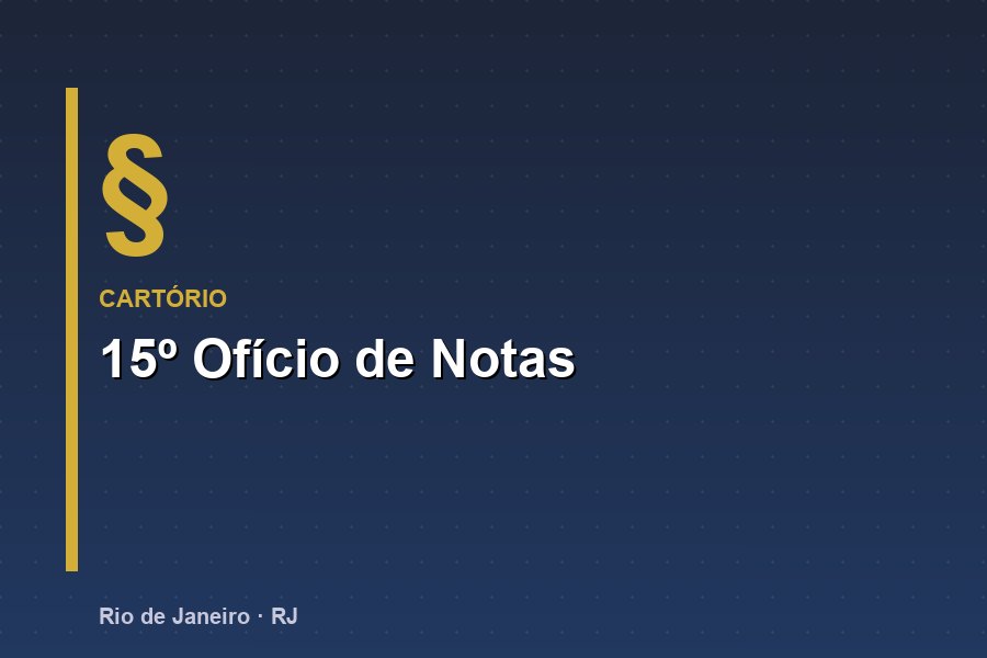 15º Ofício de Notas - Auto Escola na Barra da Tijuca
