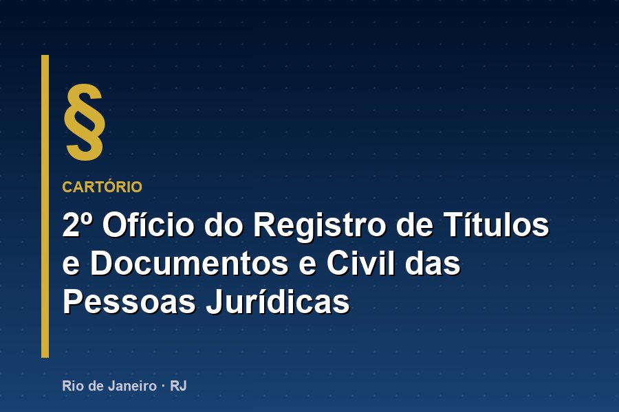 2º RTD e Pessoas Jurídicas - Concessionárias na Barra da Tijuca