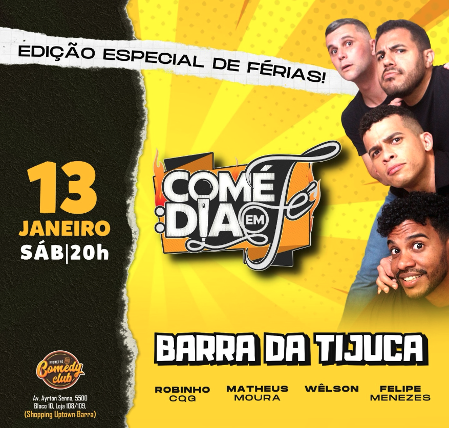 Agenda de diversão na Barra da Tijuca